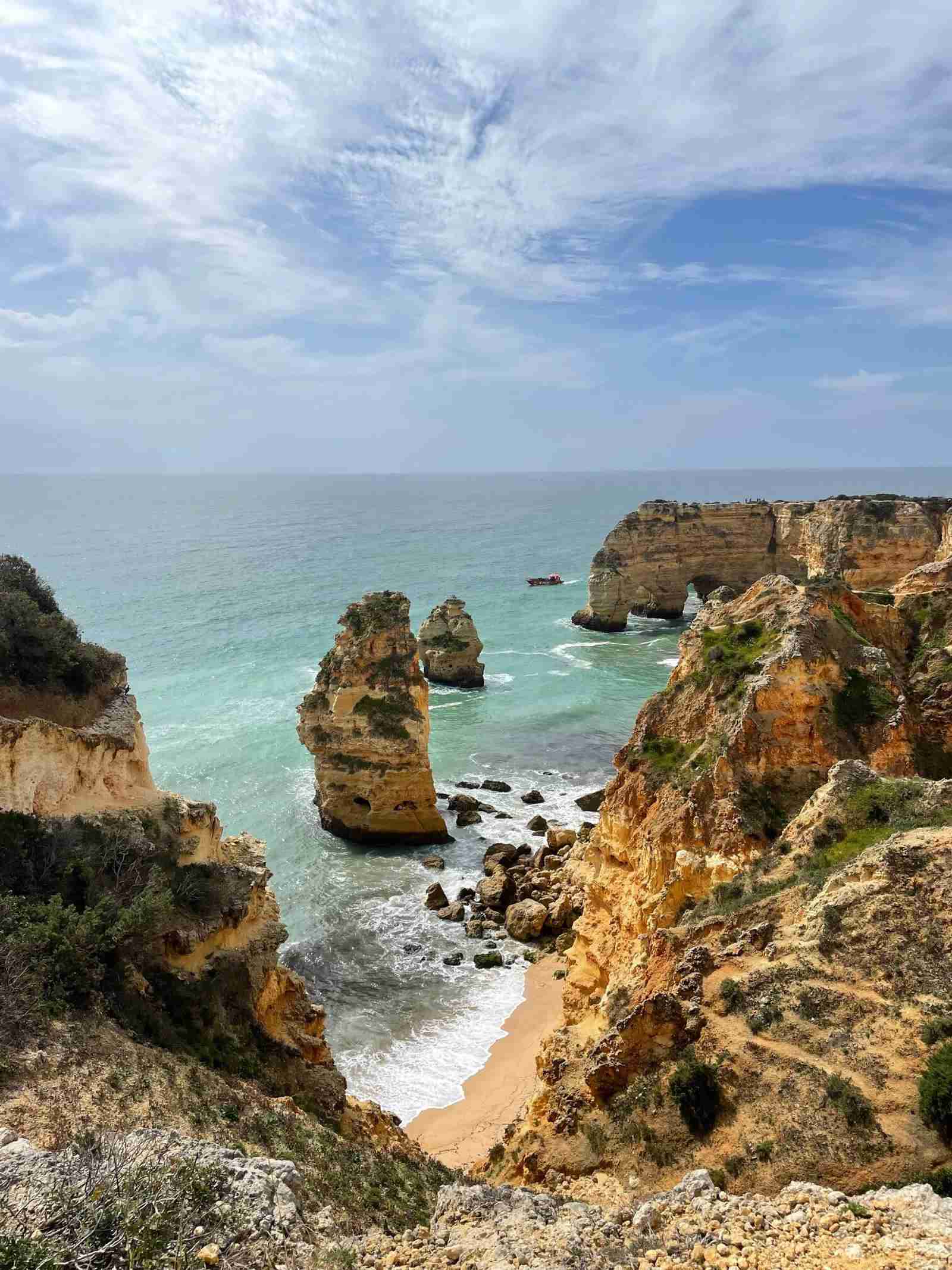 Cliffs on the Algarve coast.